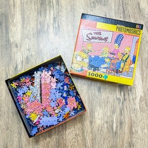 Simpsons Photomosiac Jigsaw Puzzle, Family Breakfast, 1000+ Piece